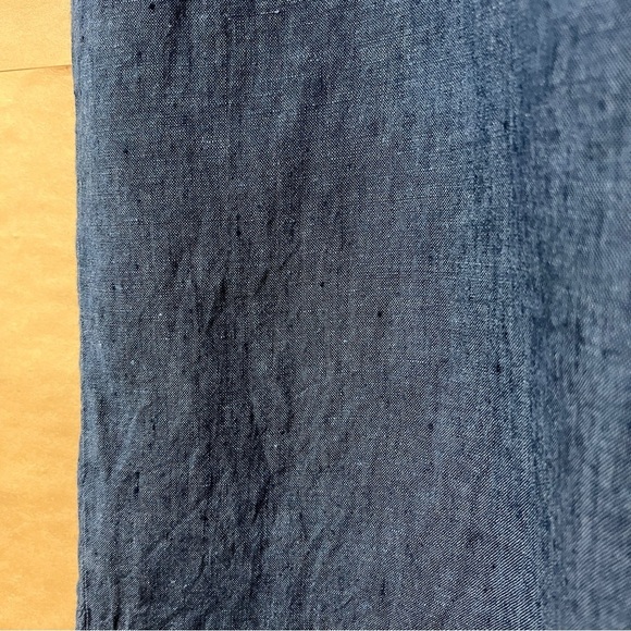 Flax | Linen Kate Pants Crop High Rise Wide Leg Pull-On Flood Lagenlook Size M - Picture 5 of 12